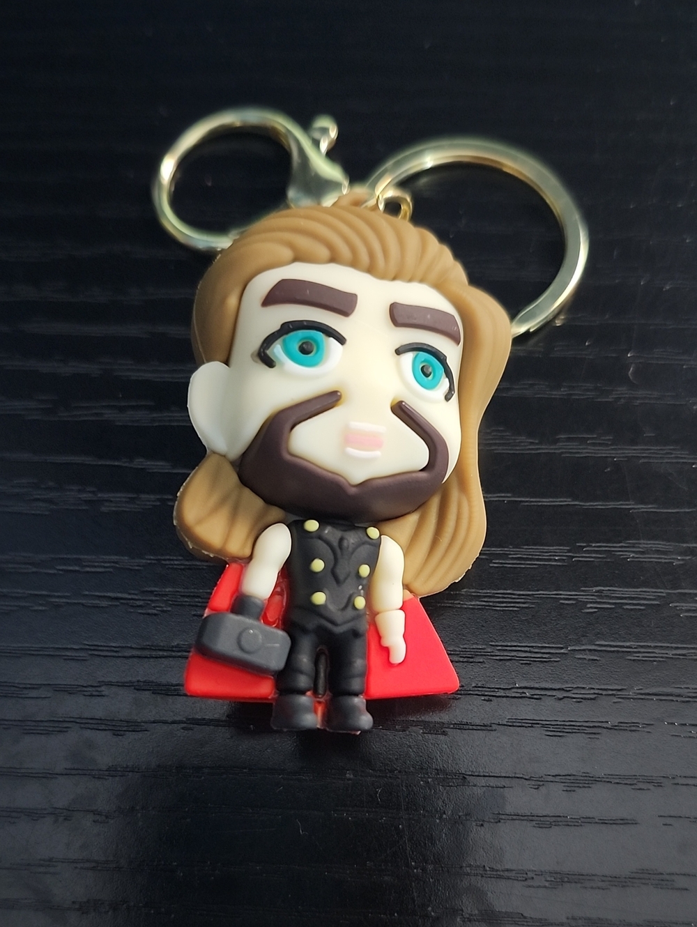 Marvel Thor Novelty Keychain Bag Charm - Brown & Red Superhero Figure